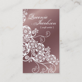 Cartão De Visita Vintage Floral Paisley Art Deco Boho Chic Elegante