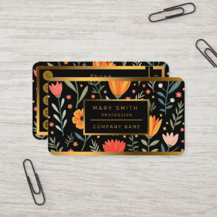 Cartão De Visita Vintage Linda Coleção Popular Floral