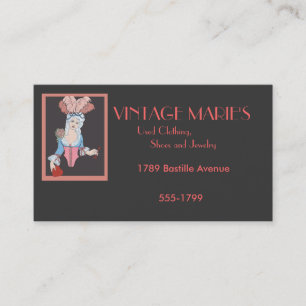 Cartão De Visita Vintage Marie