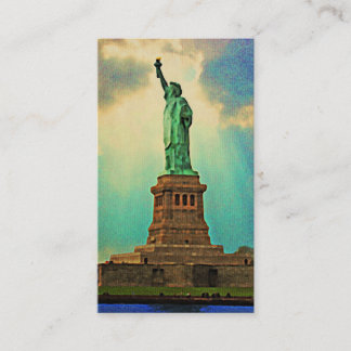 Cartão De Visita Vintage New York Statu Of Liberty