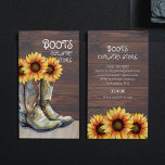 Cartão De Visita Vintage País Fazenda Rústica Girassol<br><div class="desc">Esta safra elegia design com botas de cowboy rústicas cheias de girassóis. No verso estão os seus contatos personalizados. Basta editar o texto nas caixas de texto fornecidas. #country #country music #country life #cowboy #cowboy #cowboy #natureza #amor #country #fazenda #rural #vida rural #bela #vida rural #rural #mundo rural #pequena empresa...</div>