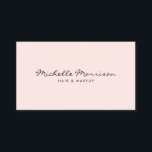Cartão De Visita Vintage Pink Makeup and BeauCartão de visita<br><div class="desc">Um design de cartão de visita cor-de-rosa vintage com um tratamento de tipo chic fornece um motivo simples e clássico para a sua marca. Design © 1201AM Design Studio</div>