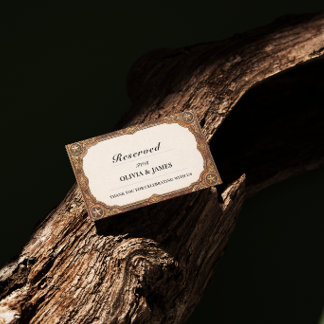 Cartão De Visita Vintage Reserved Seating Card