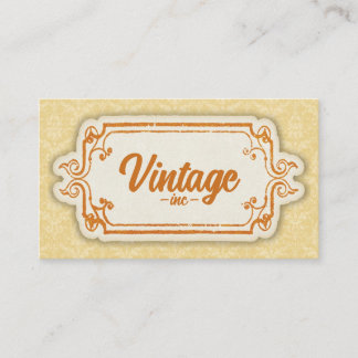Cartão De Visita Vintage Retro Orange