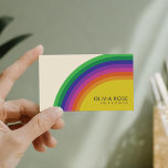 Cartão De Visita Vintage Retro Rainbow<br><div class="desc">Vintage 70s - Cartão de visita do Arco-Íris Retroativo. Personalize com os detalhes personalizados da sua empresa para um cartão de visita exclusivo e na moda.</div>