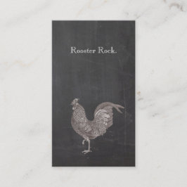 Cartão De Visita Vintage Rooster Etching Rustic