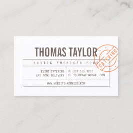 Cartão De Visita Vintage Rustic Bold Estimulado Branco/Marrom