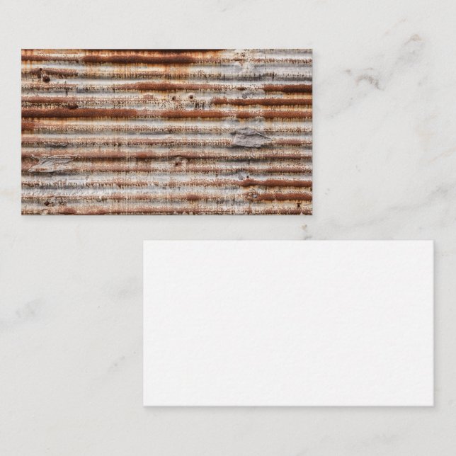 Cartão De Visita Vintage Rusty Metal (Frente/Verso)