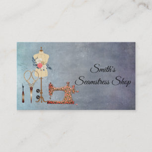Cartão De Visita Vintage Seamstress