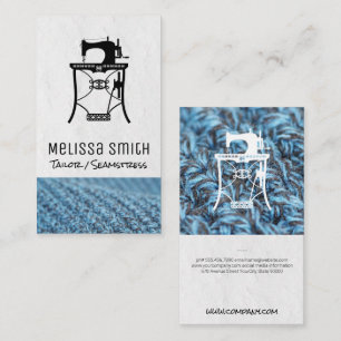 Cartão De Visita Vintage Sewing Machine Esforço de Seamstress