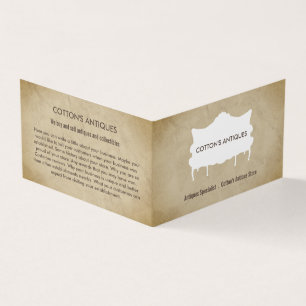 Cartão De Visita Vintage Sofa, Vintage Paper, Antique Dealer, Store