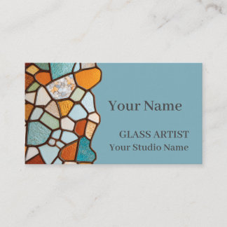 Cartão De Visita Vintage Stained Glass Mosaic Business Card