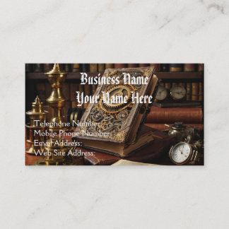 Cartão De Visita Vintage Steampunk e Tema Vitoriano