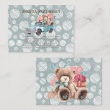 Vintage Teal Truck Teddy Bear Livros Para Bebê