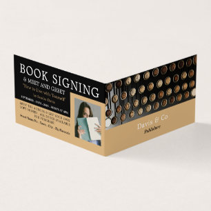 Cartão De Visita Vintage Typewrite, Publisher, Writer Book Signing