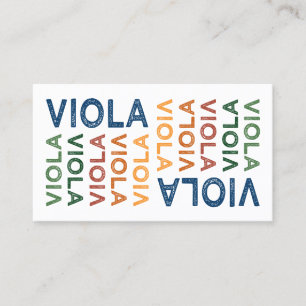Cartão De Visita Viola colorida