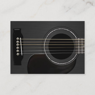 Cartão De Visita Violão acústico preto