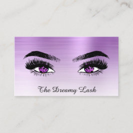 Cartão De Visita *~* VIOLET Glitter Lashes QR Brows Extensões