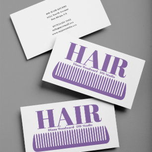 Cartão de Visita Violet Hairdressers