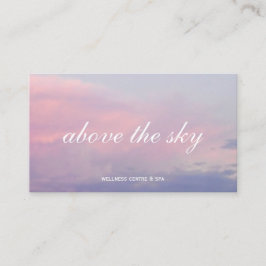 Cartão De Visita Violet pink clouds zen sunset sky photograph card