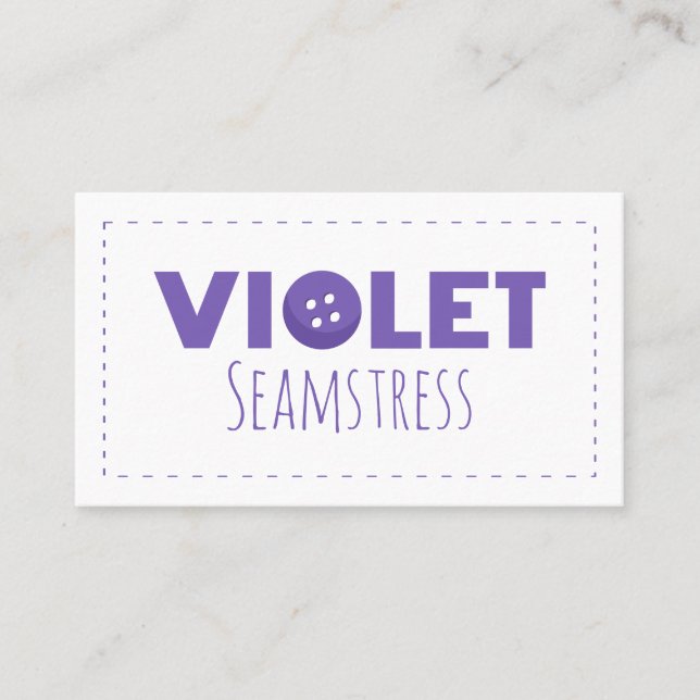 Cartão De Visita Violet Seamstress (Frente)