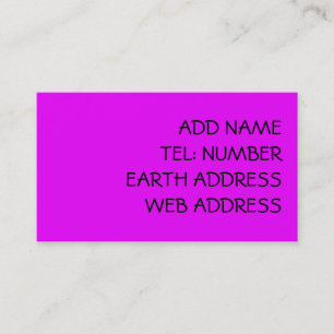 Cartão de visita violeta de cor sólida