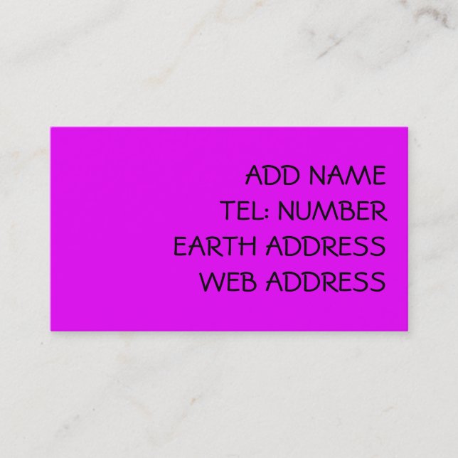 Cartão de visita violeta de cor sólida (Frente)