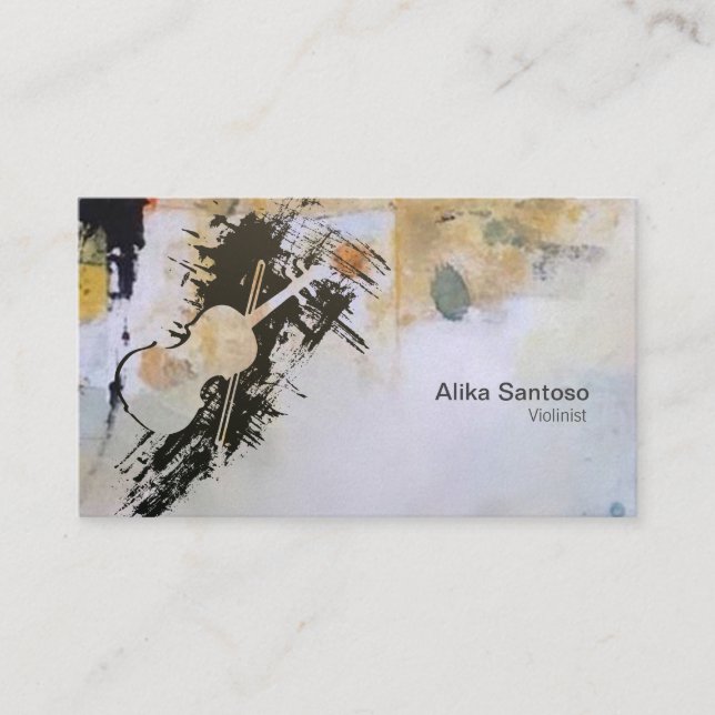 Cartão de visita violinista (Frente)