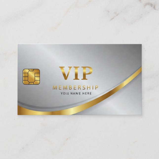 Cartão de visita VIP Dourado (Frente)