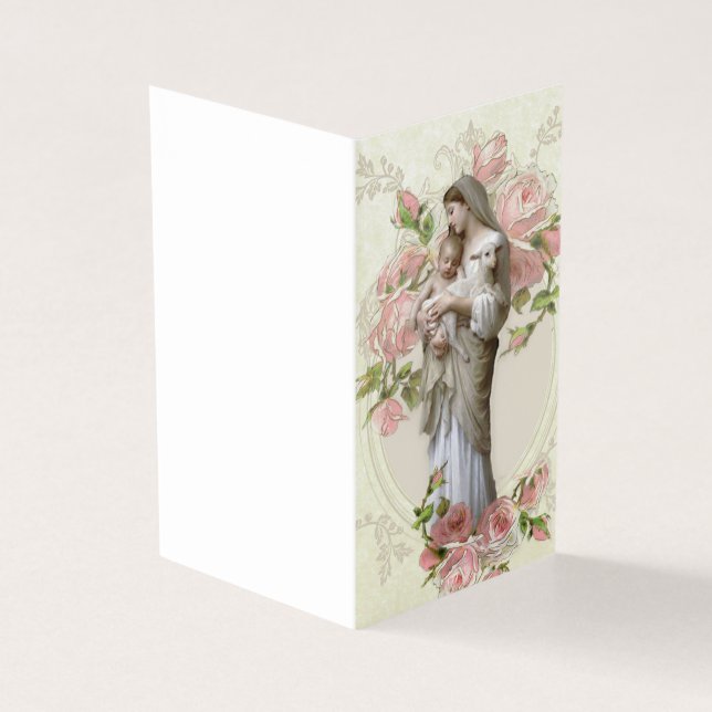 Cartão De Visita Virgem Abençoada Maria Funeral Católico Santa Cart (Exterior)