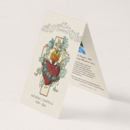 Cartão De Visita Virgem Funerária Católica Mary Prayer Santa Card