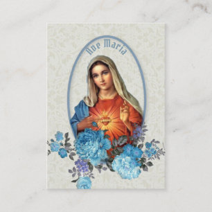 Cartão De Visita Virgem Religiosa Mary Memória Oração Santa