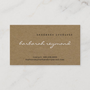 Cartão De Visita visita-cartão handmade dos produtos na textura de