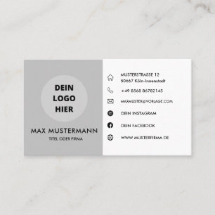Cartão De Visita Visitenkarte Einfach Anpassen Vorlage 