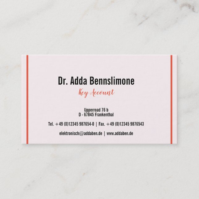 Cartão De Visita Visitenkarte Lines (Frente)