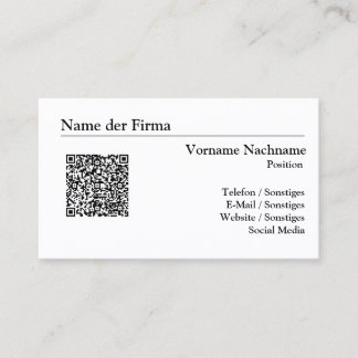 Cartão De Visita Visitenkarten Erstellen - Einfache Vorlage -