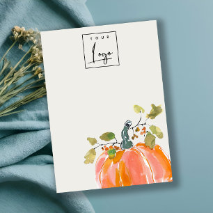 Cartão De Visita Visor do Vazio de Colar do Logotipo da Abóbora de