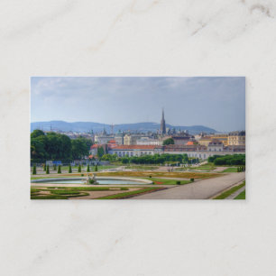 Cartão De Visita Vista De Belvedere Sobre Viena Áustria