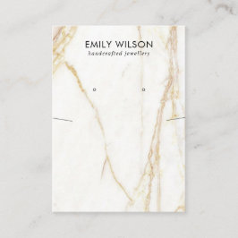 Cartão De Visita VISUALIZAÇÃO Dourada DO CASAMENTO DE NECKLACE MARB