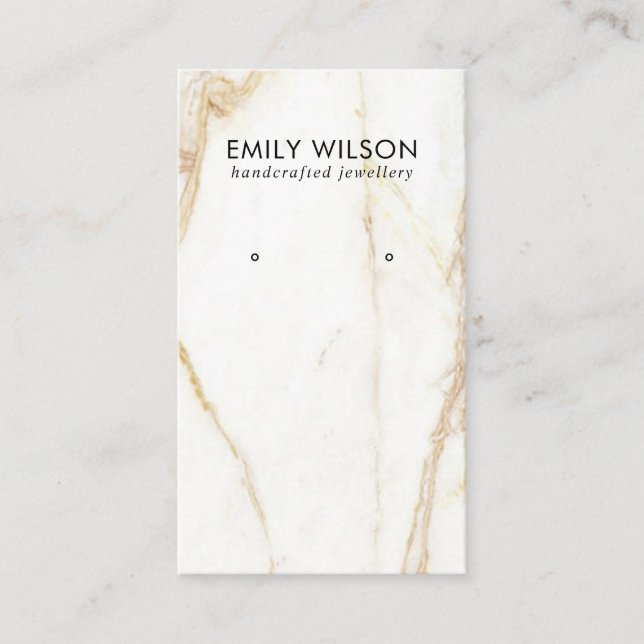 Cartão De Visita VISUALIZAÇÃO Dourada DO ESTUDO DO TEXTUR MARBLE CA (Frente)