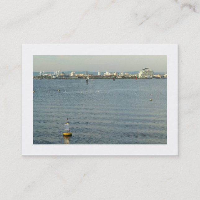 Cartão De Visita Visualizar sobre o compartimento de Cardiff (Borda (Frente)