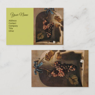 Cartão De Visita Viticultura de UVAS PERIGOSAS,Verde-Castanho-Russo