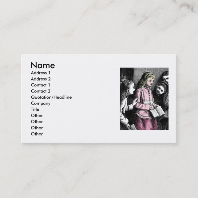 Cartão de visita vitoriano (Frente)