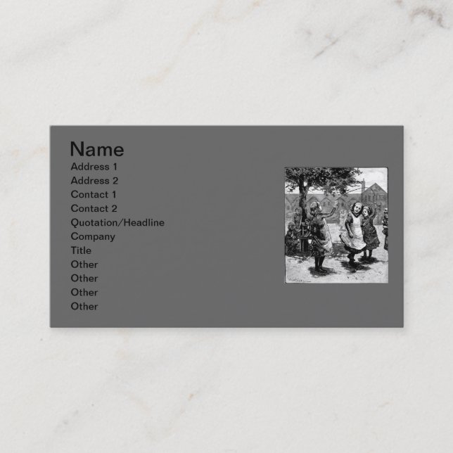 Cartão de visita vitoriano (Frente)