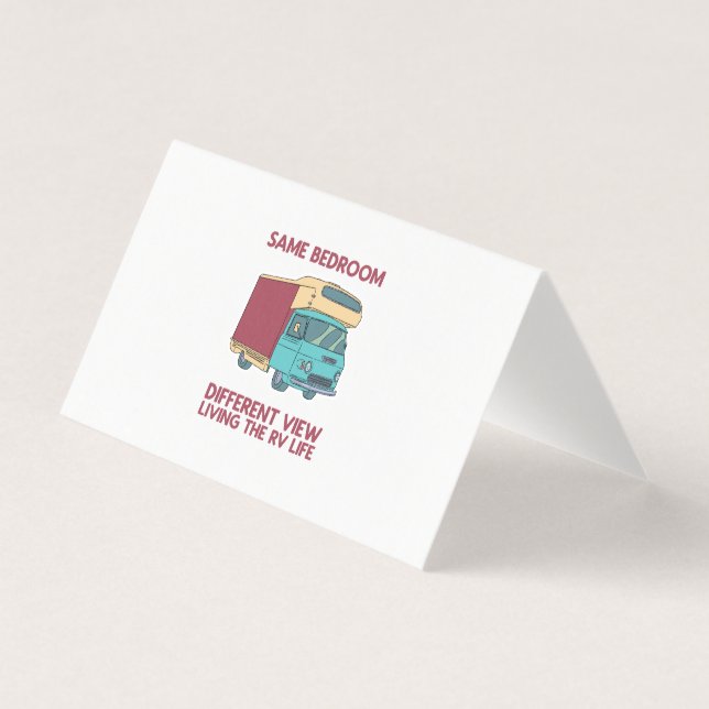 Cartão De Visita Vivendo O Acampamento RV Life (Frente)