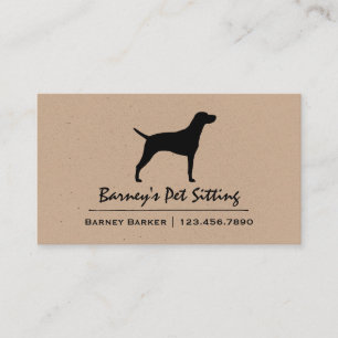 Cartão De Visita Vizsla Silhouette  Cães Criados Personalizados