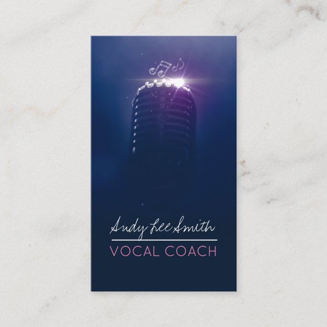 Cartão De Visita Vocal Coach Singer (Frente)