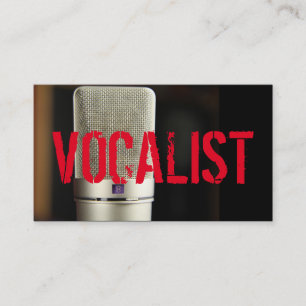 Cartão De Visita Vocalista, Cantor, Artista, Música, Lições Micr