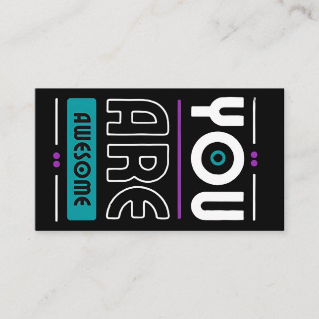 Cartão De Visita Você é um ditado motivacional incrível (Frente)