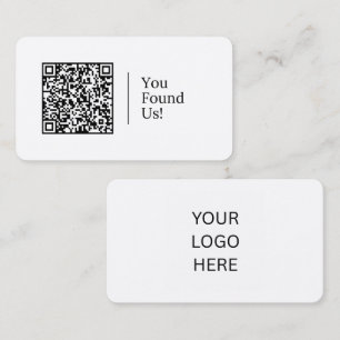 Cartão De Visita Você Nos Encontrou! Código QR e Logotipo Persona